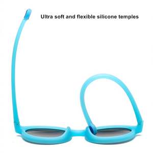 Lunettes de soleil polarisées rondes pour garçons et filles, mode 2025, UV400, branches en silicone photochromiques, pour enfants de 3 à 9 ans - Product Image 6