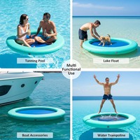 Hamac flottant gonflable rond portable sur mesure pour piscine avec filet, fabriqué par le fabricant