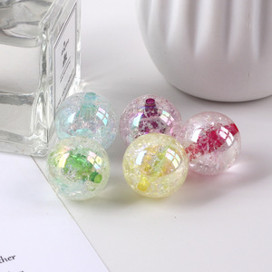 Cuentas de Plástico Acrílicas Transparentes con Acabado <span class=keywords><strong>AB</strong></span>, Diseño de Agujero Recto, Color Vibrante, para Manualidades, Decoración Floral y Joyería - Product Image 3