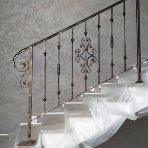 Giá tốt nhất mới nhất wrought sắt ban công lan can hiện đại phong cách nhà wrought sắt cầu thang lan can thiết kế để bán - Product Image 3