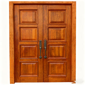 Chinesische beliebte Art chinesische Teakholz Holztür Doppel blatt Tor Massivholz Log Textur Altes Geld Stil des Haupteingangs - Product Image 6