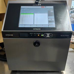 Imprimante jet d'encre continu (CIJ) Hitachi RX2 d'occasion, très demandée, machine de codage industrielle à encre noire pour l'impression de codes lots et codes-barres - Product Image 3