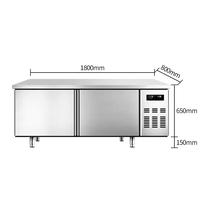 Congélateur commercial d'établi de réfrigérateur frais d'acier inoxydable avec la table d'opération de barre d'eau 220V