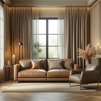 Cortina opaca para ventanas Cortinas opacas de diseño de lujo para sala de estar
