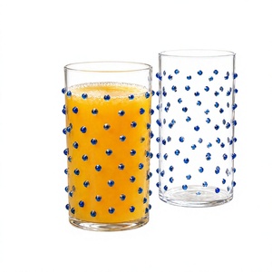 Handmade Borosilicate 480ml Clear Drinking Tumblers Lead-Free Whisky Water Juice <b>Glasses</b> Reusable Bulk - Product Image 2