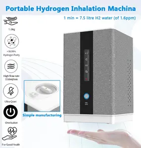Inhalateur de gaz d'hydrogène Portable, machine de respiration avec générateur d'eau