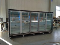 Congélateur vertical commercial, réfrigérateur combiné, réfrigérateur à 1, 2 ou 3 portes vitrées pour boissons
