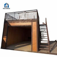 Maison conteneur extensible RELYANCE, design moderne, garantie 3 ans, installation facile, cabane de villégiature, villa de camping pliable avec garage