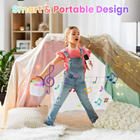 Meilleure vente : Microphone design avec lumières RGB colorées pour enfants et adultes, haut-parleur stéréo sans fil en métal