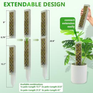 Lot de 2 supports de poteau en mousse en plastique <span class=keywords><strong>pour</strong></span> <span class=keywords><strong>plantes</strong></span> <span class=keywords><strong>grimpantes</strong></span> <span class=keywords><strong>pour</strong></span> application à la maison et au jardin. - Product Image 5