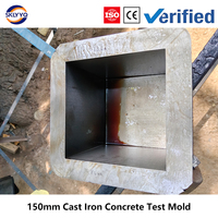 Molde de Prueba de Hormigón de Hierro Fundido de Alta Resistencia de 150 mm con Pernos de Fijación, Molde para Pruebas de Resistencia del Cemento para Ingeniería Civil