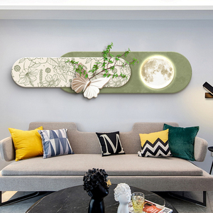Peinture de décoration de salon de style <span class=keywords><strong>simple</strong></span> moderne gravure laser simulation de plante verte décoration murale de maison peintures murales - Product Image 2