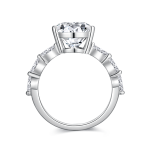 ファインジュエリー<span class=keywords><strong>5</strong></span>カラット梨カット9x 13mm Moissaniteダイヤモンド925シルバーリングストーン付き - Product Image 3