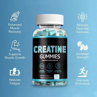 Gomitas de Creatina 3000mg, 60 Unidades, Sabor Frutal, Forma de Cubo, Aumenta la Energía, Apoya el Metabolismo, Sin Azúcar, Servicio OEM, HALAL
