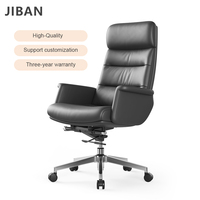 Chaise de bureau de direction en cuir moderne de luxe, pivotante, confortable, ergonomique, pour usage domestique ou professionnel, conçue pour les patrons et les managers