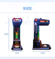 Zormen Máquina de Boxeo Arcade de Última Generación con Marco Brillante Futurista, Novedad que Atrae la Atención, para Centros Comerciales, Bares, Alquiler, Operada con Monedas