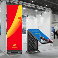 Pantalla LED Plegable a Todo Color P2 P2.5, Control por WiFi, Brillo de 600cd, Publicidad Interior para Centros Comerciales