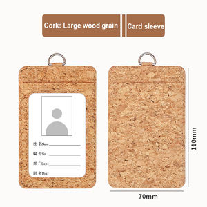 Etiqueta de equipaje de cuero portátil de diseño de lujo Pu Cork, tarjetero para tarjetas de identificación, ideal para regalos empresariales y promocionales. - Product Image 4