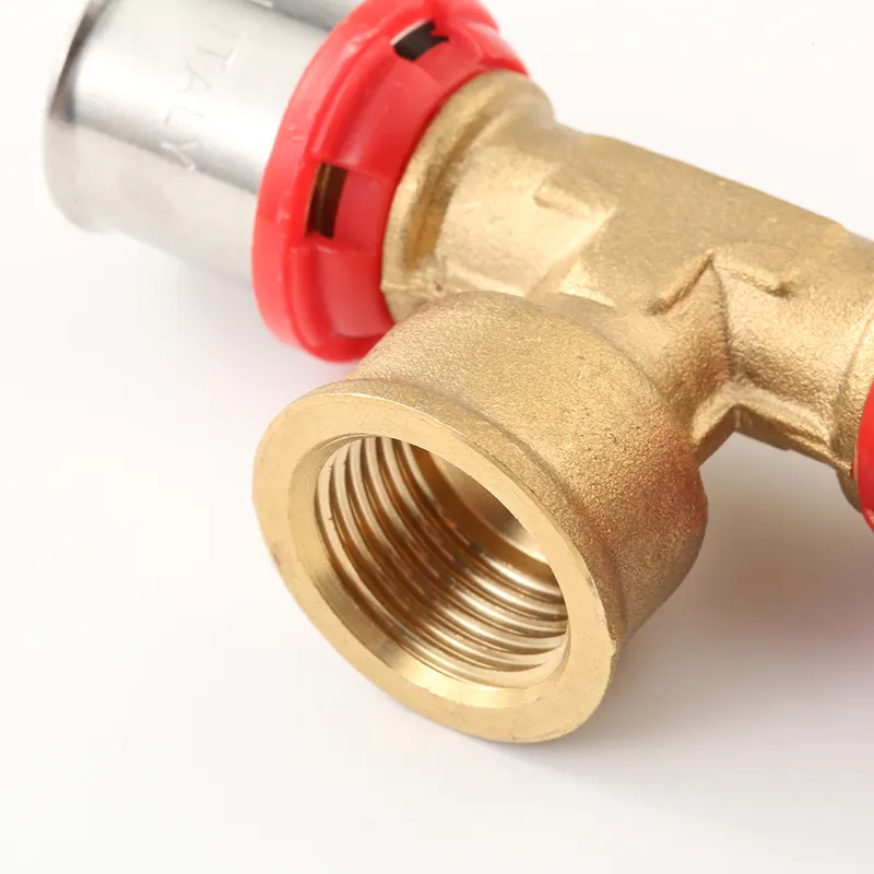 Bán buôn tùy chỉnh Brass Doanh ống đồng nối pex TEE giảm phụ kiện