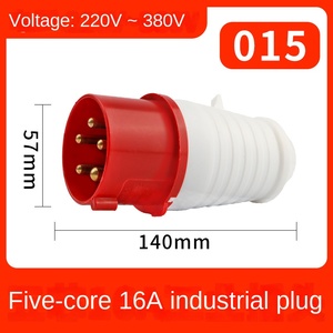 Enchufe industrial impermeable no a prueba de explosiones conector de enchufe de acoplamiento de aviación trifásico eléctrico 3 4 5 orificios 16A - Product Image 2