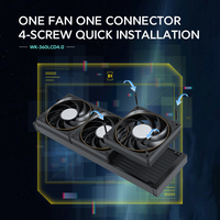 Refroidisseur d'eau CPU stable 360 mm, radiateur en aluminium, 3 ventilateurs PWM, roulement hydraulique, installation rapide pour système PC de jeu, intégrateur