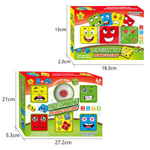 Jeu de société interactif pour enfants : Cube de réaction pour entraînement à la reconnaissance des expressions faciales, jeu de cartes de correspondance, compétition de vitesse, idéal pour les fêtes en famille - Product Image 5