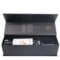 Boîte en carton rigide personnalisée pour bouteille de vin, boîte cadeau luxueuse en papier magnétique