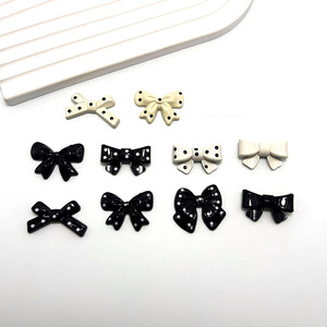 Polka Dot <b>Bow</b> Resin Hair Accessories For Childrens Hair <b>Clips</b> And Ornaments Daily Use High Quality DIY Jewelry Parts - Product Image 1