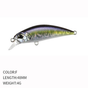 Leurre artificiel dur Micro Minnow coulant 48MM/4G pour la pêche en eau douce en rivière, lac et ruisseau, pour la pêche au black-<span class=keywords><strong>bass</strong></span> et à la truite - Product Image 5