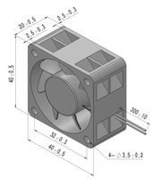 Meilleur ventilateur DC sans balais modèle 4020, double roulement à billes, 20000 tr/min, haute vitesse, grand débit d'air, petite taille