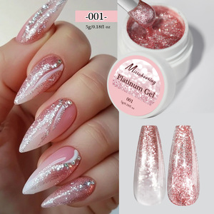 Esmalte de Uñas en Gel UV con Brillo Platino, Rosa, Dorado, Plateado, con Destellos de Diamante, para Manicura Profesional - Product Image 1