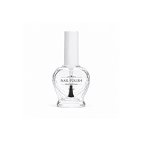 Flacon de vernis à ongles vide en verre transparent de 10 ml avec couvercle or blanc, logo personnalisé OEM, design tendance et mignon, avec applicateur pinceau