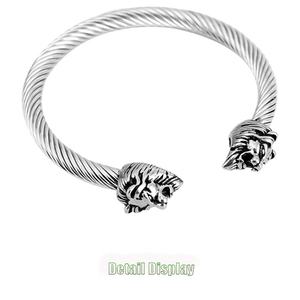 กำไลข้อมือรูปหัวสิงโตสำหรับผู้หญิงผู้ชาย ทำจากสแตนเลส ดีไซน์ฮิปฮอป - Product Image 1