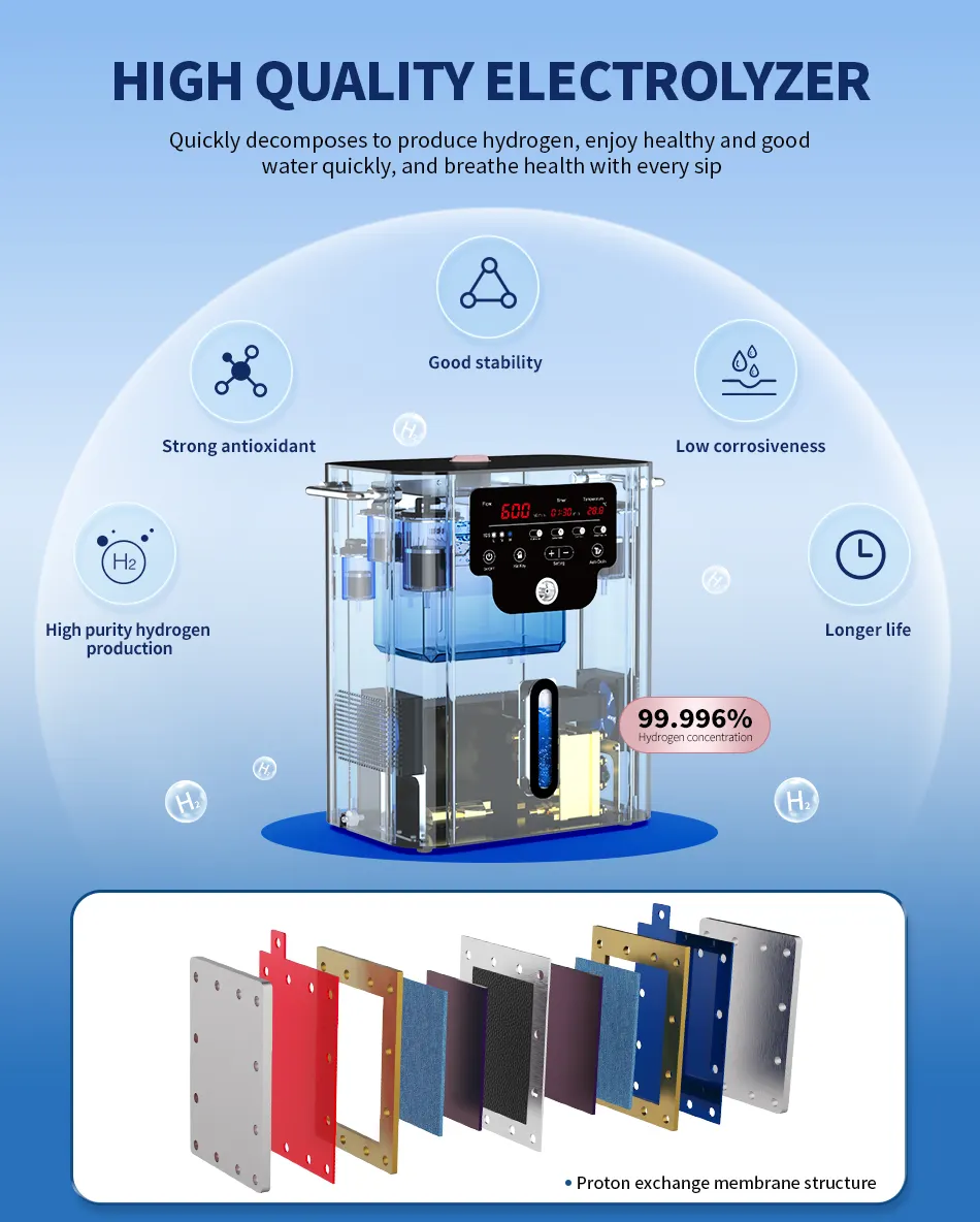 Inhalateur de gaz d'hydrogène japonais OEM ODM Machine respiratoire à hydrogène portable Générateur d'eau à hydrogène