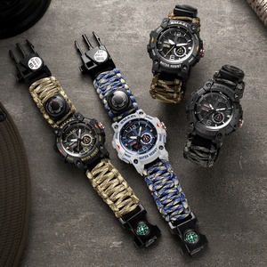 Relojes de Cuarzo Digitales SMAEL 8007, Reloj Deportivo Multifunción de Emergencia para Exteriores, Correa de Nailon Impermeable - Product Image 5