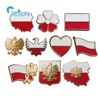Pays d'Europe centrale Autriche Pologne Allemagne République tchèque Slovaquie Écosse Hongrie Épinglette en émail Badge Broche