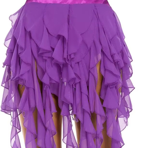 Mujeres Sparkly Sequin Belly Dance Hip Bufanda Cinturón Falda Latin Dance Belt Performance Tassel Wave Falda - Product Image 1