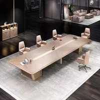 Table de conférence moderne en panneaux de bois Liyu Furniture pour hôtel, école, bureau à domicile - Convertible et extensible