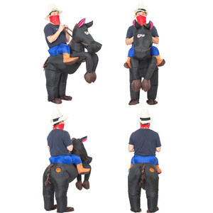 Costume de <span class=keywords><strong>Cowboy</strong></span> <span class=keywords><strong>Gonflable</strong></span> pour Adulte Halloween Cosplay Cheval Costume <span class=keywords><strong>Gonflable</strong></span> Gonfler Halloween - Product Image 1