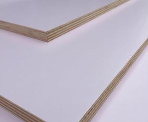 LINYI WOOD FACTORY 1220x2440mm Color blanco Doble cara 18 Mm Madera contrachapada laminada de <span class=keywords><strong>melamina</strong></span> - Product Image 1