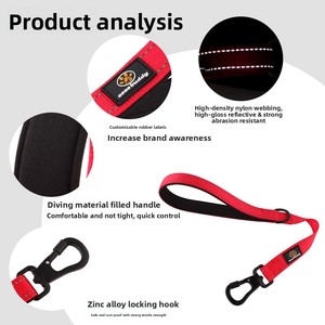 רצועת כלבים קצרה ועבה, ללא אפשרות נסיגה, לאילוף כלבים בינוניים-גדולים, בצבע אחיד, סיטונאי - Product Image 4