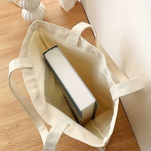 Sac fourre-tout en toile Yase pour femme, style preppy, avec logo personnalisé et motif floral, sac à bandoulière réutilisable pour l'été et toutes les saisons - Product Image 5