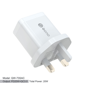 20W PD + QC3.0 <span class=keywords><strong>Chargeur</strong></span> mural Charge <span class=keywords><strong>rapide</strong></span> USB C USB A Double Port PD Adaptateur secteur <span class=keywords><strong>Bloc</strong></span> de charge <span class=keywords><strong>rapide</strong></span> pour <span class=keywords><strong>iPhone</strong></span> - Product Image 5