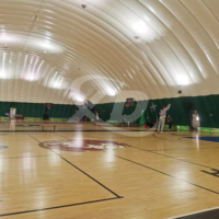 Polyvalent Air Dome School Sports Stadium Structure Tissu PVC respirant à économie d'énergie Équipé Maximiser l'espace Support Sports