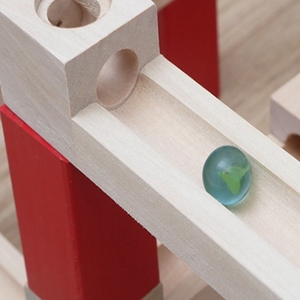 Early Educational Hand-eye Coordination Wooden 54pcs <strong>Marble</strong> <strong>Run</strong> Construction Blocks <strong>Toy</strong> for Kids Gifts - Product Image 4