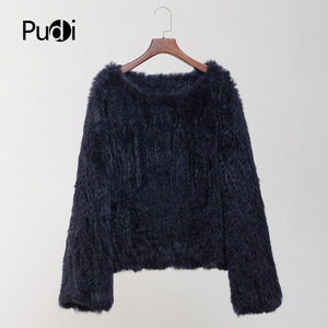 Cappotto in Vera <span class=keywords><strong>Pelliccia</strong></span> di Coniglio per Donna 2020, Nuovissimo Cappotto Invernale Caldo per Ragazze, Giacca Maglione Taglia Grande Nero <span class=keywords><strong>Rosa</strong></span> CT802 - Product Image 5