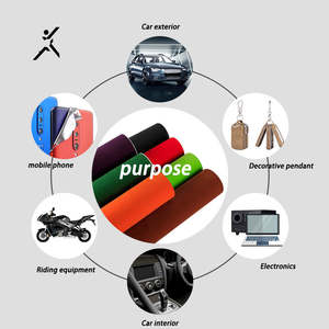 Tissu doux en daim velours noir pour voiture, <span class=keywords><strong>film</strong></span> d'emballage en vinyle pour intérieur de voiture, <span class=keywords><strong>film</strong></span> de décoration en pvc, prix de gros - Product Image 6