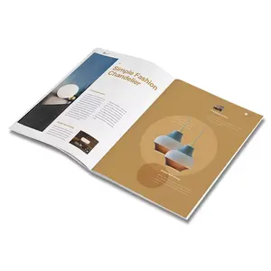 Impressão de revistas e folhetos personalizados de fábrica, catálogo de folhetos dobrados, brochuras e revistas