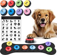 Tapis de boutons pour chien pour la communication - Pack de démarrage avec buzzers d'entraînement vocal en plastique - Conception souple pour le dressage canin
