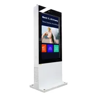 Huaer 55 65 Inch Outdoor Android Reclame Display Digital Signage Kiosk Totem 4K Stand Vloer Waterdicht Touch Lcd Display
